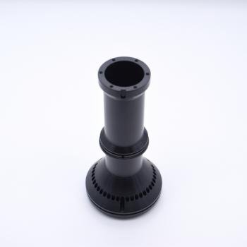 aluminium component with black anodising